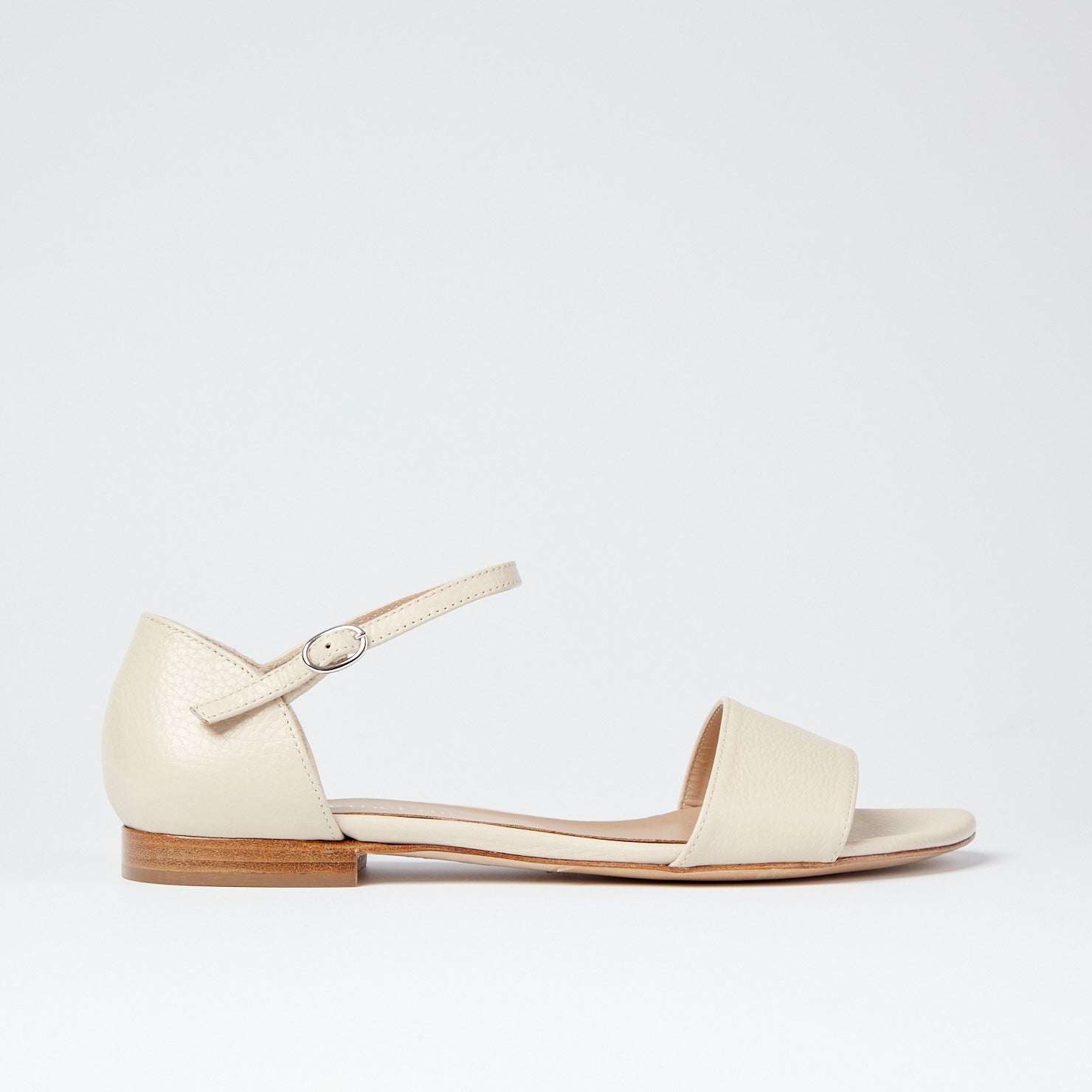 Rosy Beige Cream Flat Sandal - Main Image