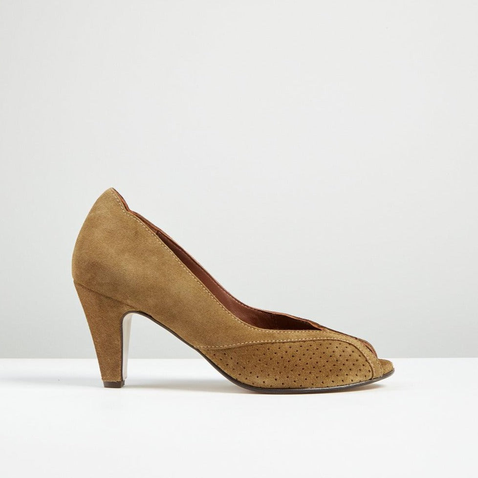 Suede Peep Toe Court Heel Anonymous Copenhagen Made The Edit