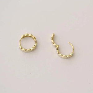 Honeycomb Gold hoops 9k solid gold - MADE THE EDIT