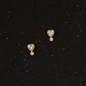 Love Heart Earring Studs 9ct gold - MADE THE EDIT