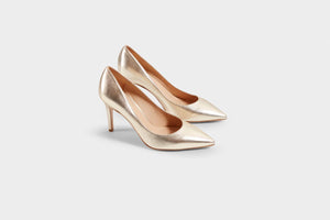 Nataly gold metallic heel - MADE THE EDIT