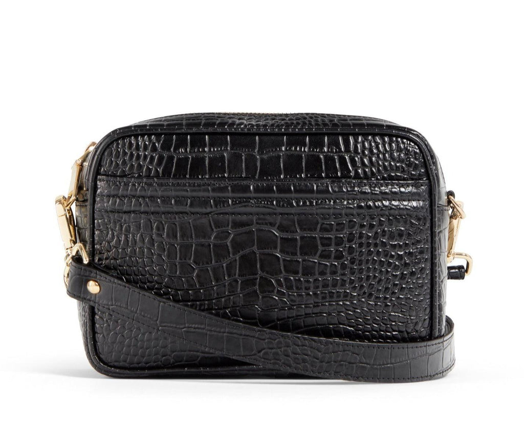Sophia II Black Croc Crossbody Bag – MADE THE EDIT