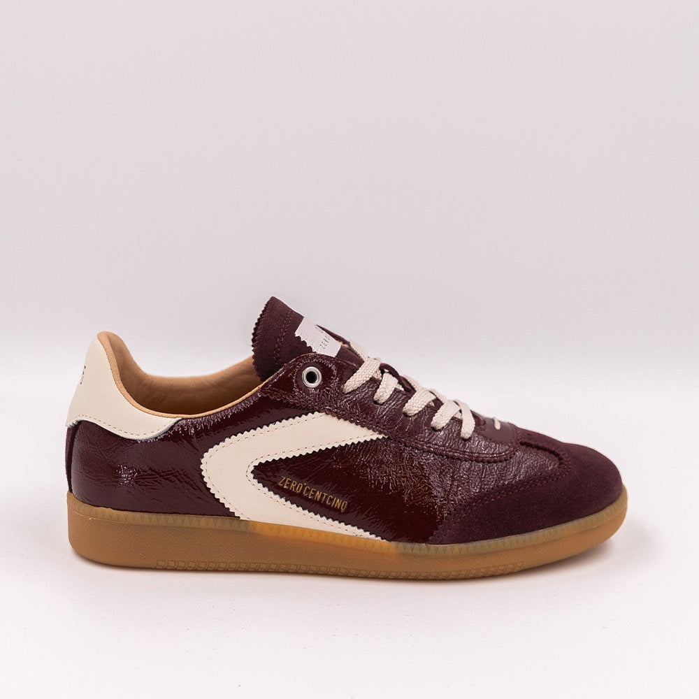 0-105 Nova wine suede sneaker