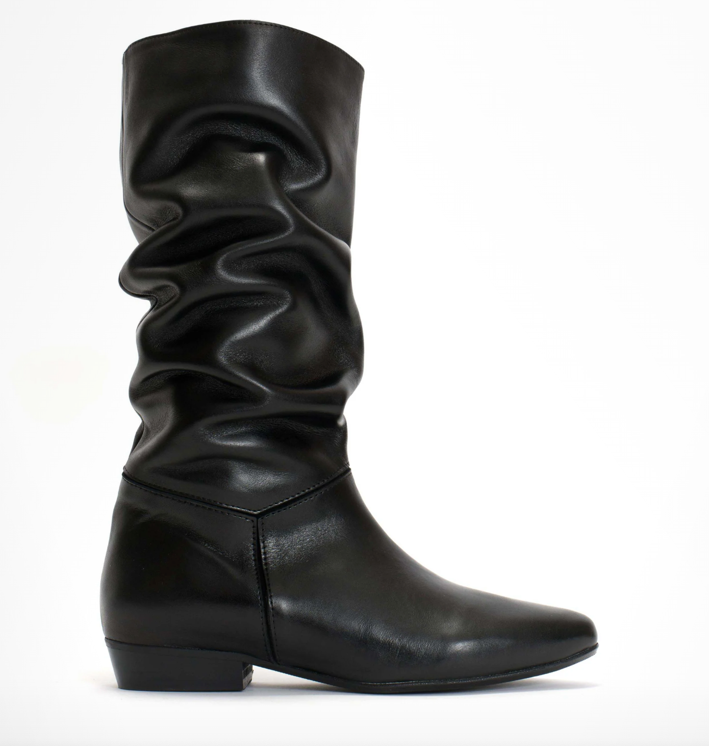 Jasmina 20 Black leather stiletto boot