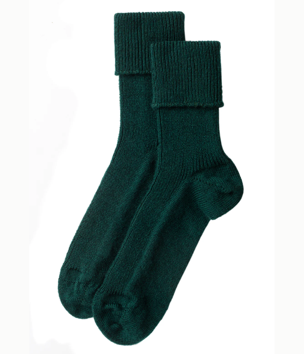 Bottle Green Cashmere Socks