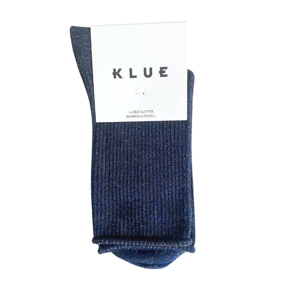 Klue Navy Glitter socks