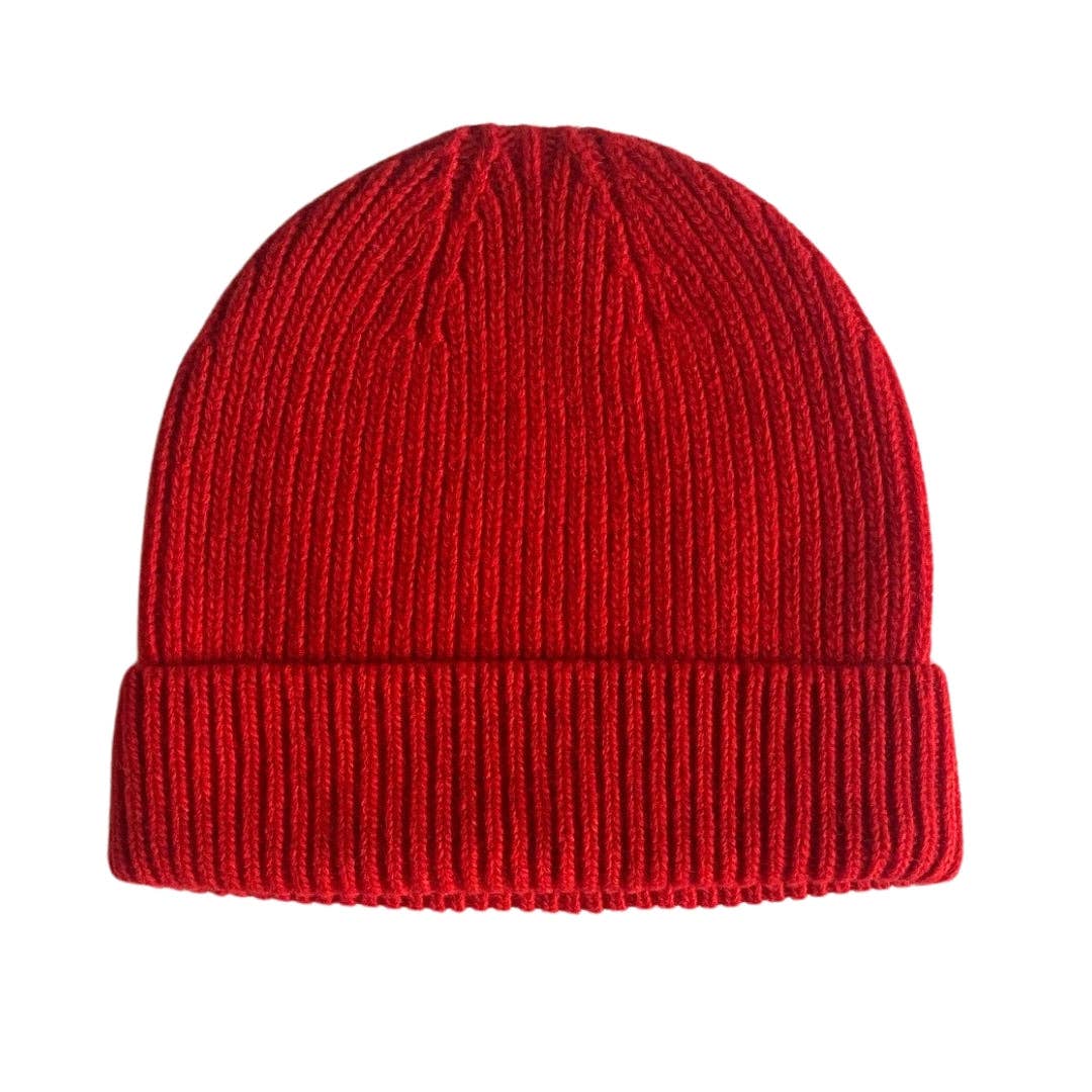 KLUE red wool beanie