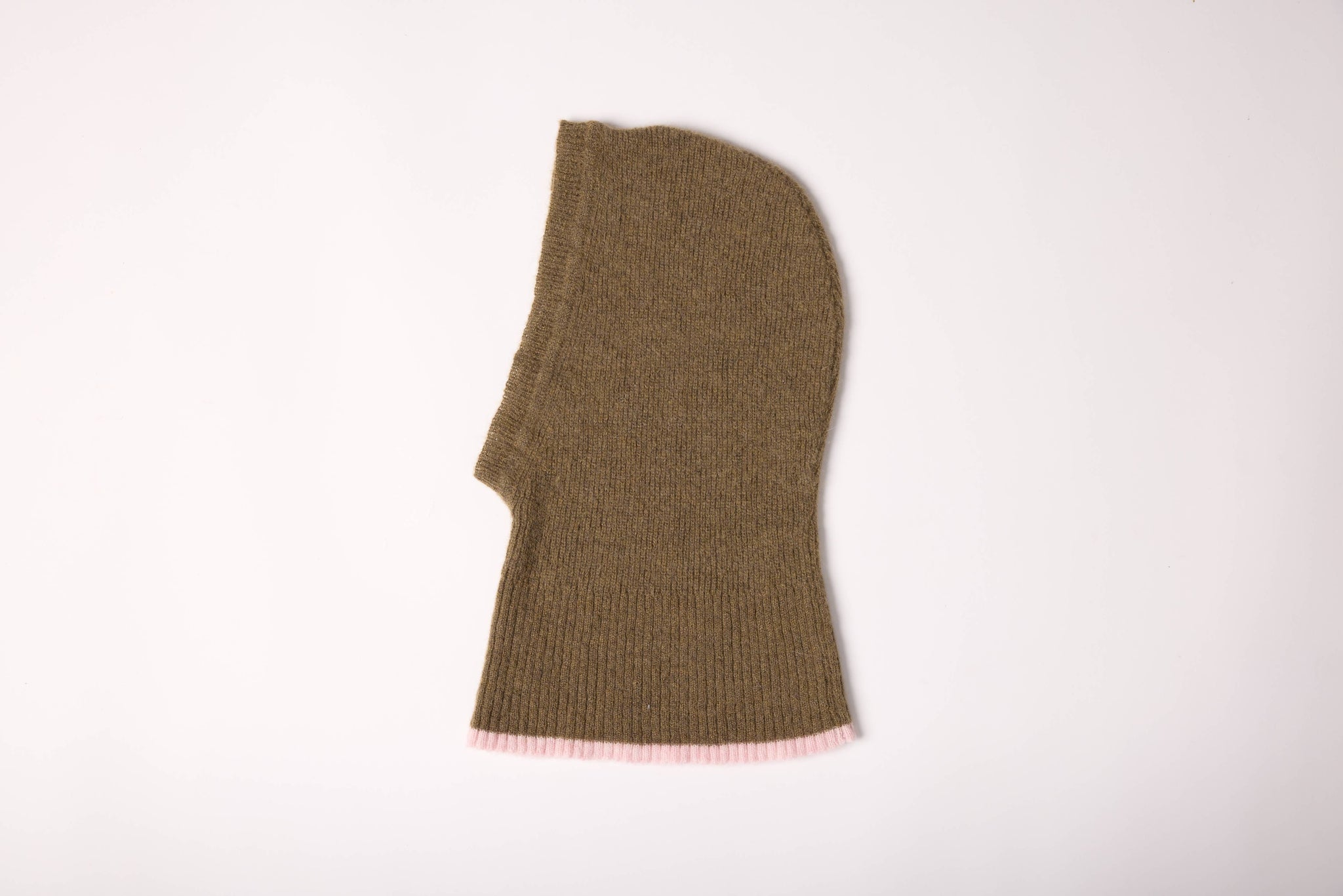 Cosy balaclava khaki & pink