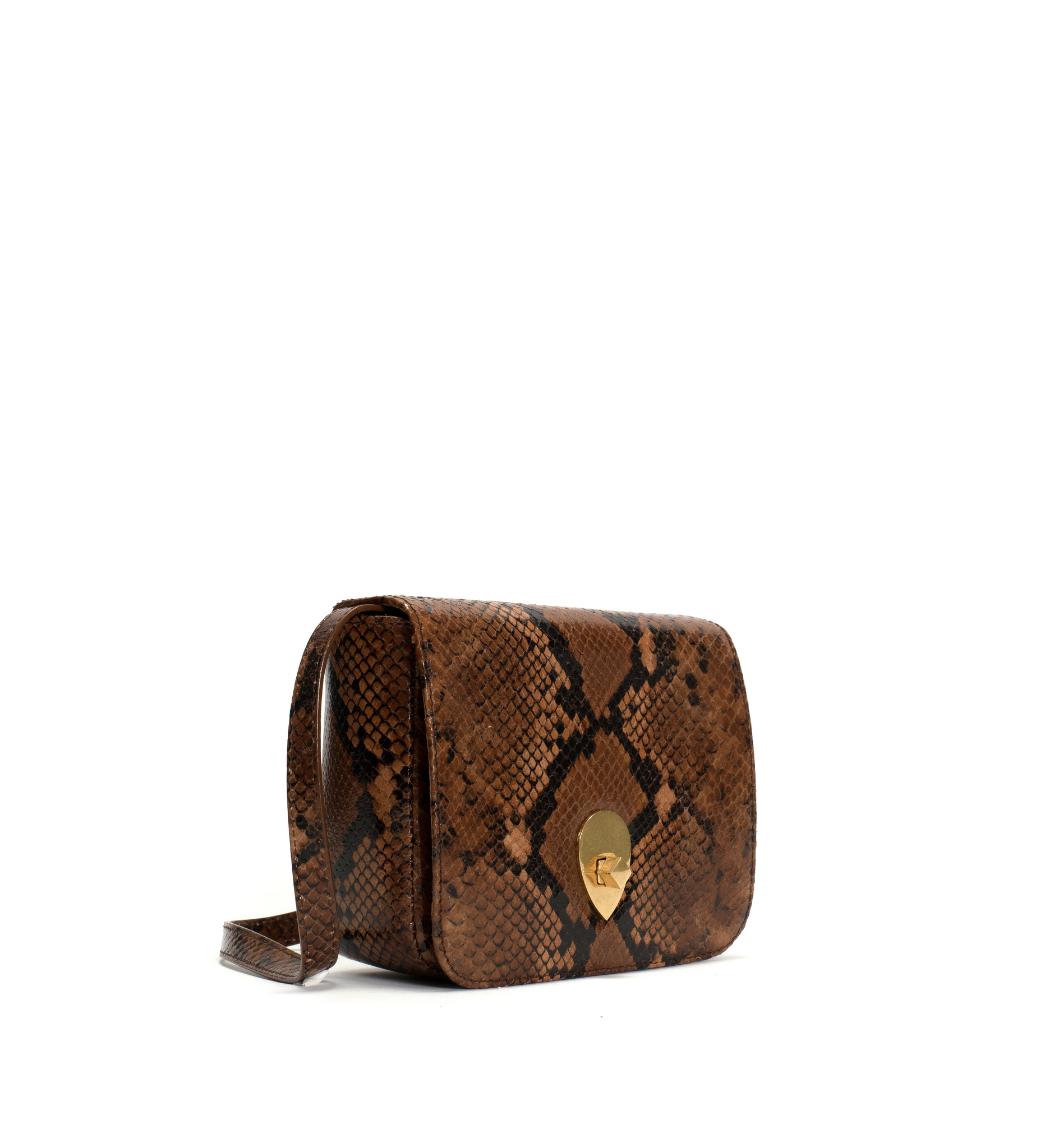 Anonymous Copenhagen Nielle Brown snake-print bag