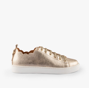 Maison Toufet Julie Scallop Soft Gold Sneakers