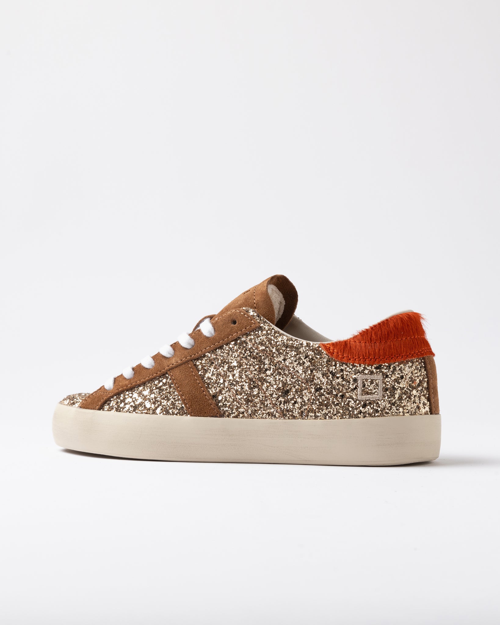 D.A.T.E Hill Low Bronze Glitter trainer