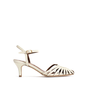 Keesha Milk White Slingback heel