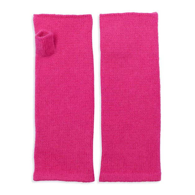 Neon Pink Cashmere Wrist Warmers