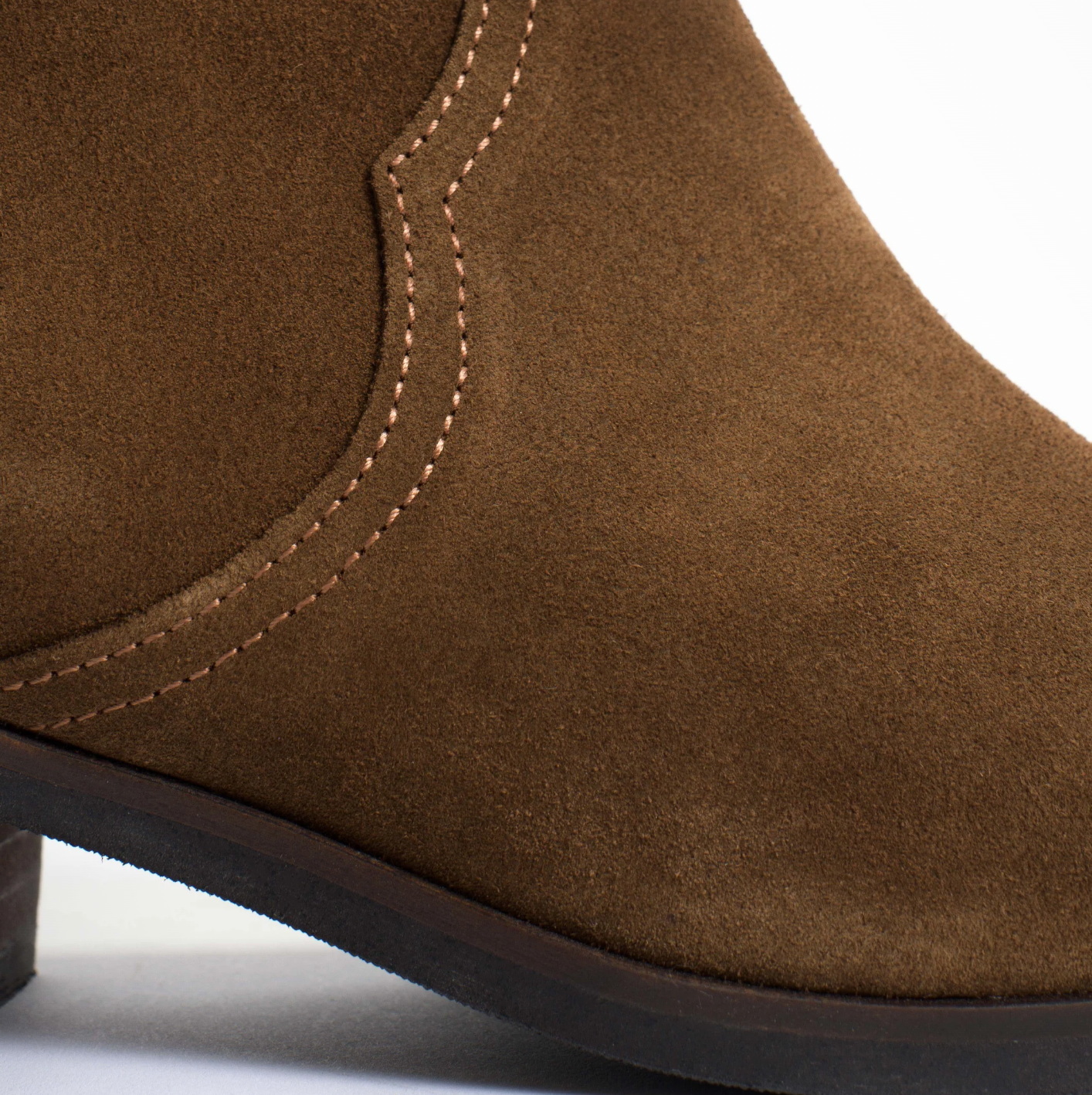 Fiona Cinnamon Suede western ankle boots