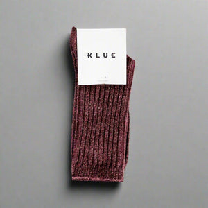 KLUE Silk and Wool burgundy socks