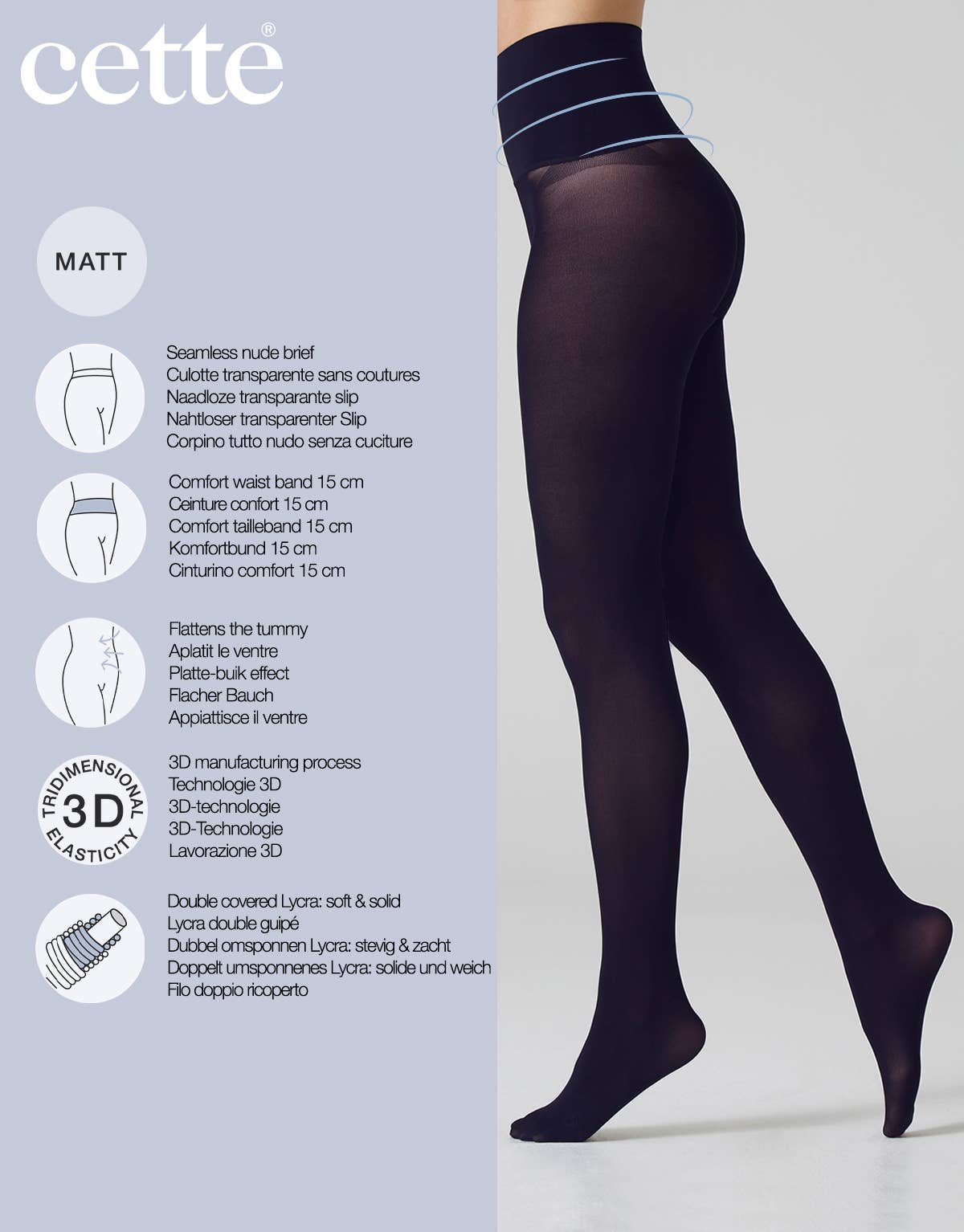 Seamless Black Tights 50 denier