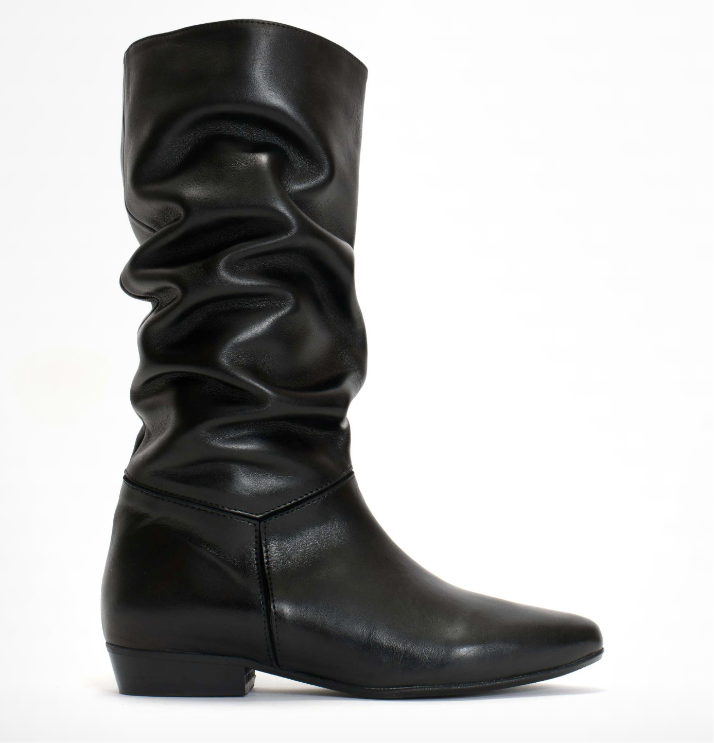 Jasmina 20 Black leather stiletto boot