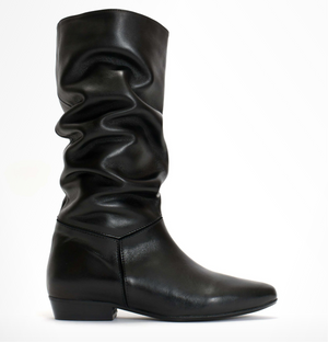 Jasmina 20 Black leather stiletto boot