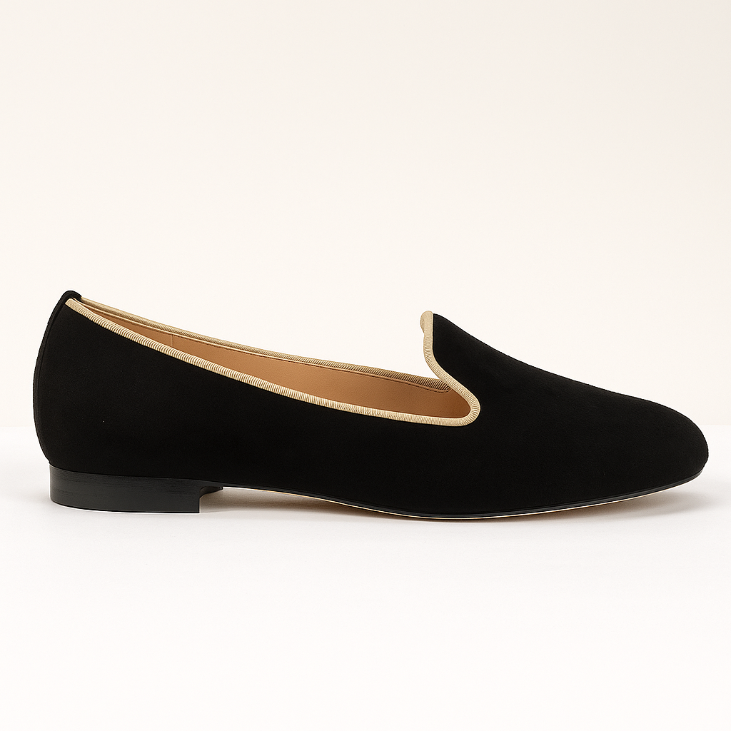 Hels black suede slipper 