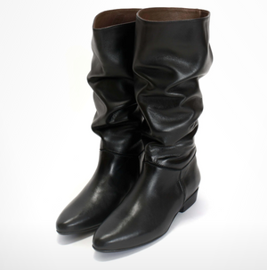 Jasmina 20 Black leather stiletto boot