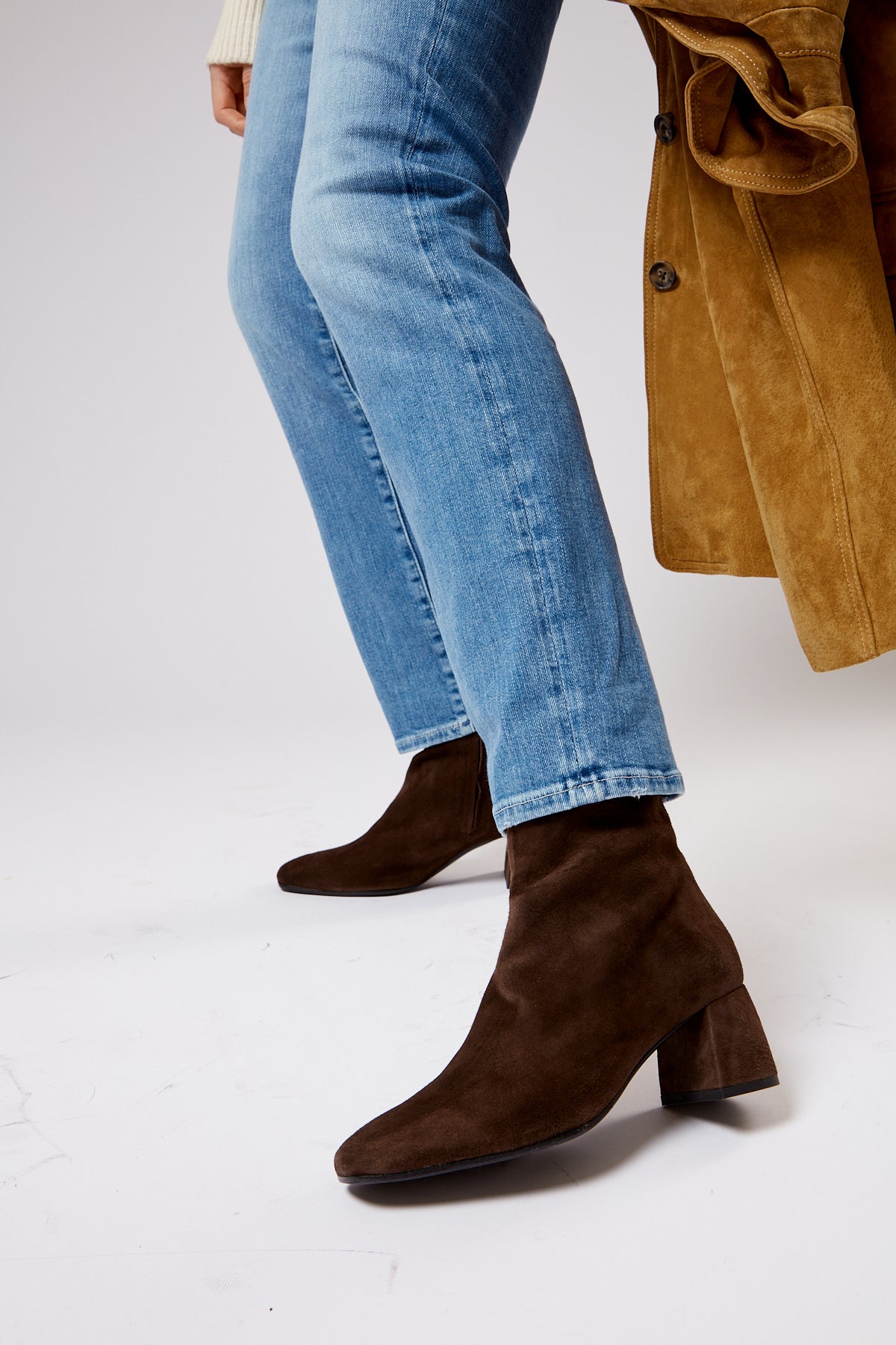 Sarah Ankle Boot in Brown Suede