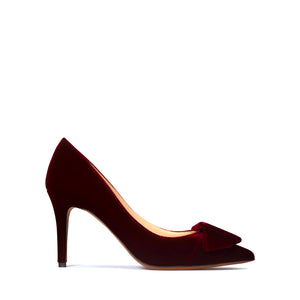 Nataly Buckle Bordeaux Velvet pump