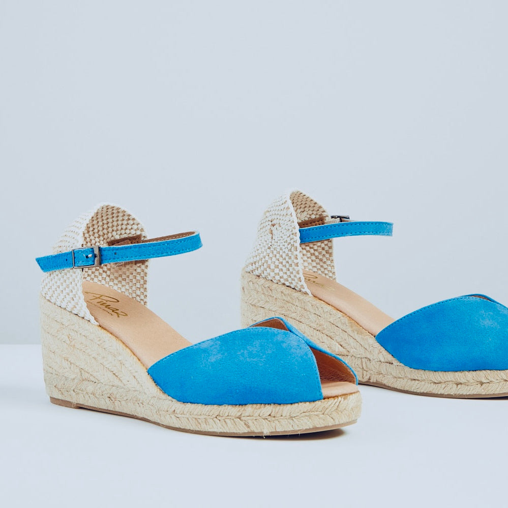 Pinaz Bibi Blue Espadrille wedge