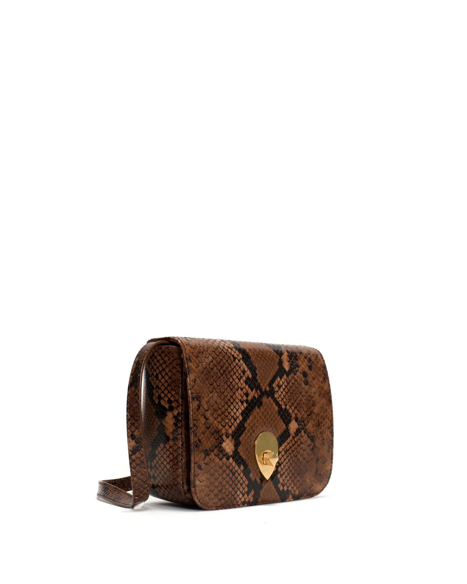 Anonymous Copenhagen Nielle Brown snake-print bag