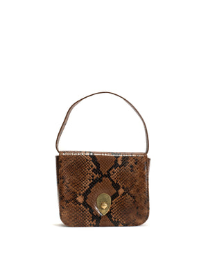 Anonymous Copenhagen Nielle Brown snake-print bag