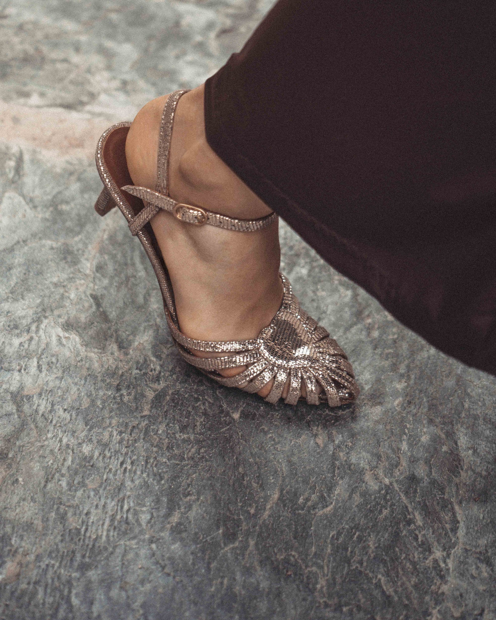 metallic heels