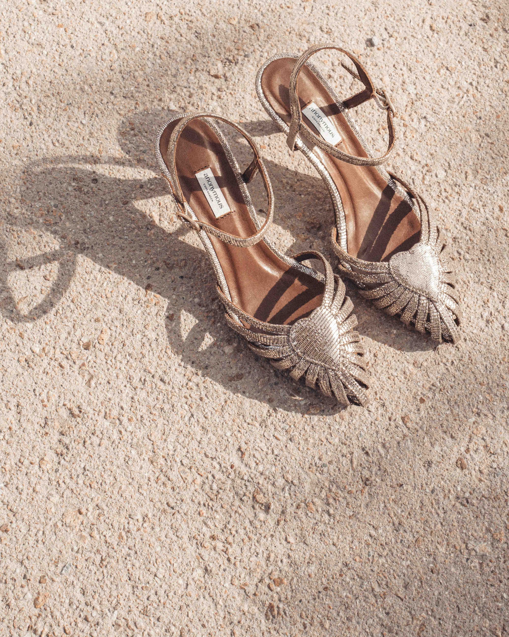 metallic gold kitten heels