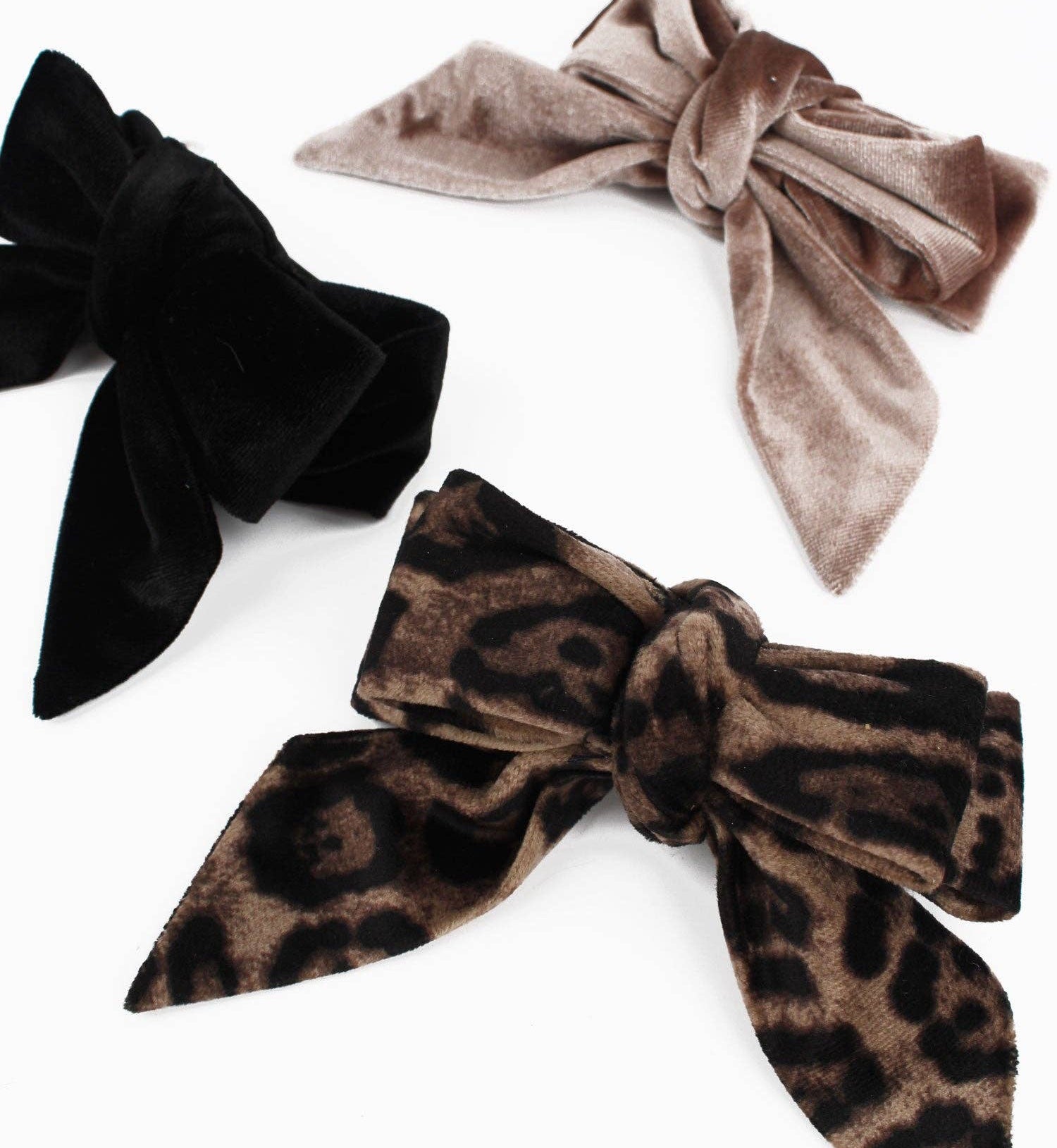 Leopard velvet hair accessories 