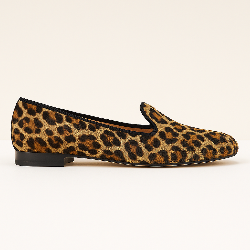 Calf hair Leopard flats