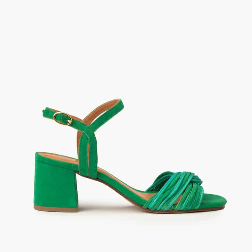Maison Toufet Molly green block heel sandal
