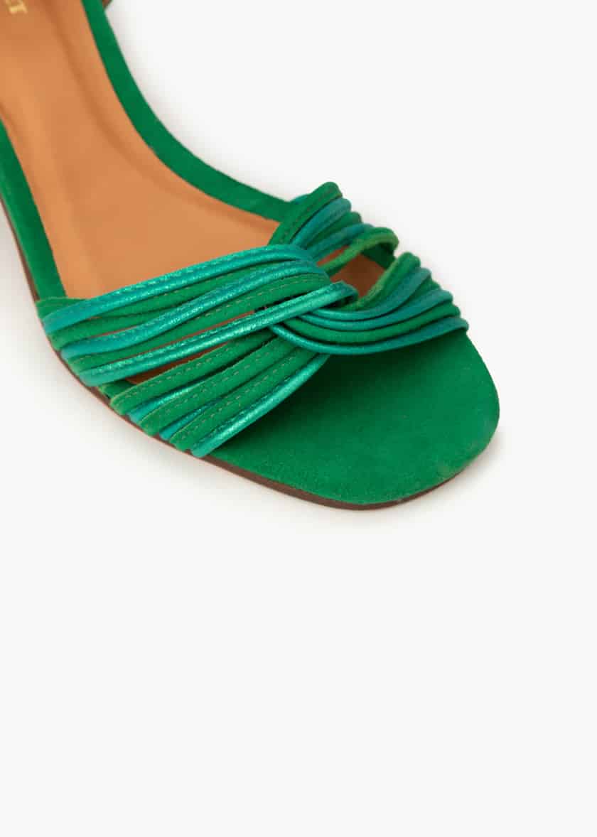 Maison Toufet Molly green block heel sandal