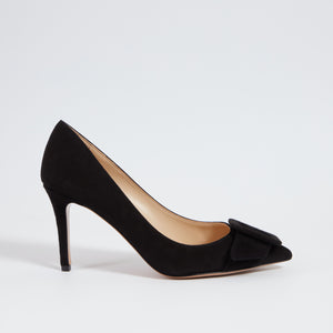 Nataly Buckle Black Suede pump