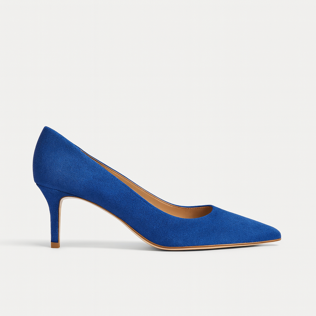 milly blue suede heel 
