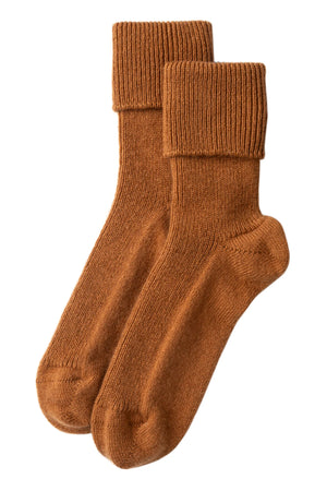 Toffee Brown Cashmere Socks