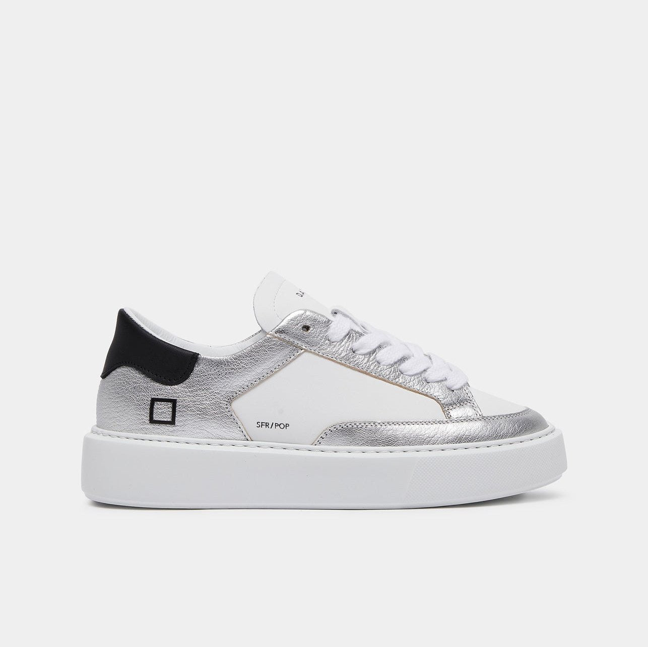 D.A.T.E Sfera White Silver trainer