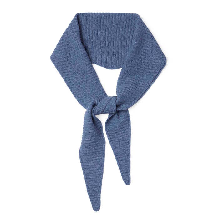 Denim Cashmere Plain Diamond Skinny Scarf