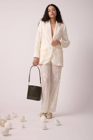 Marlon Embossed Lizard bucket bag