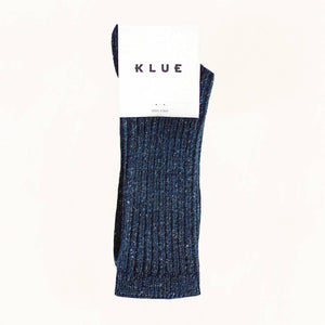 KLUE Navy wool and silk socks