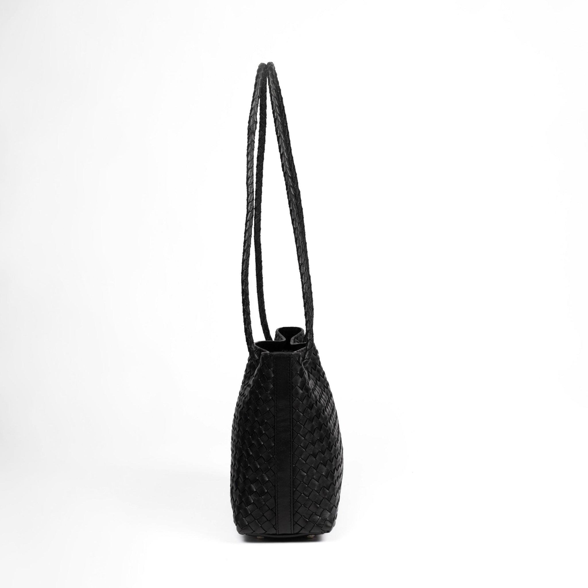 Aléo Hathern black woven tote bag - MADE THE EDIT