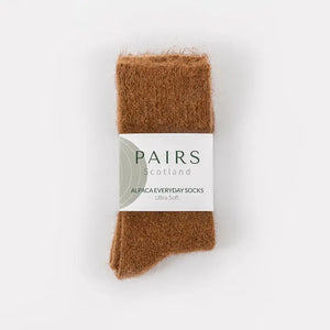 Pairs Scotland Camel Alpaca Socks