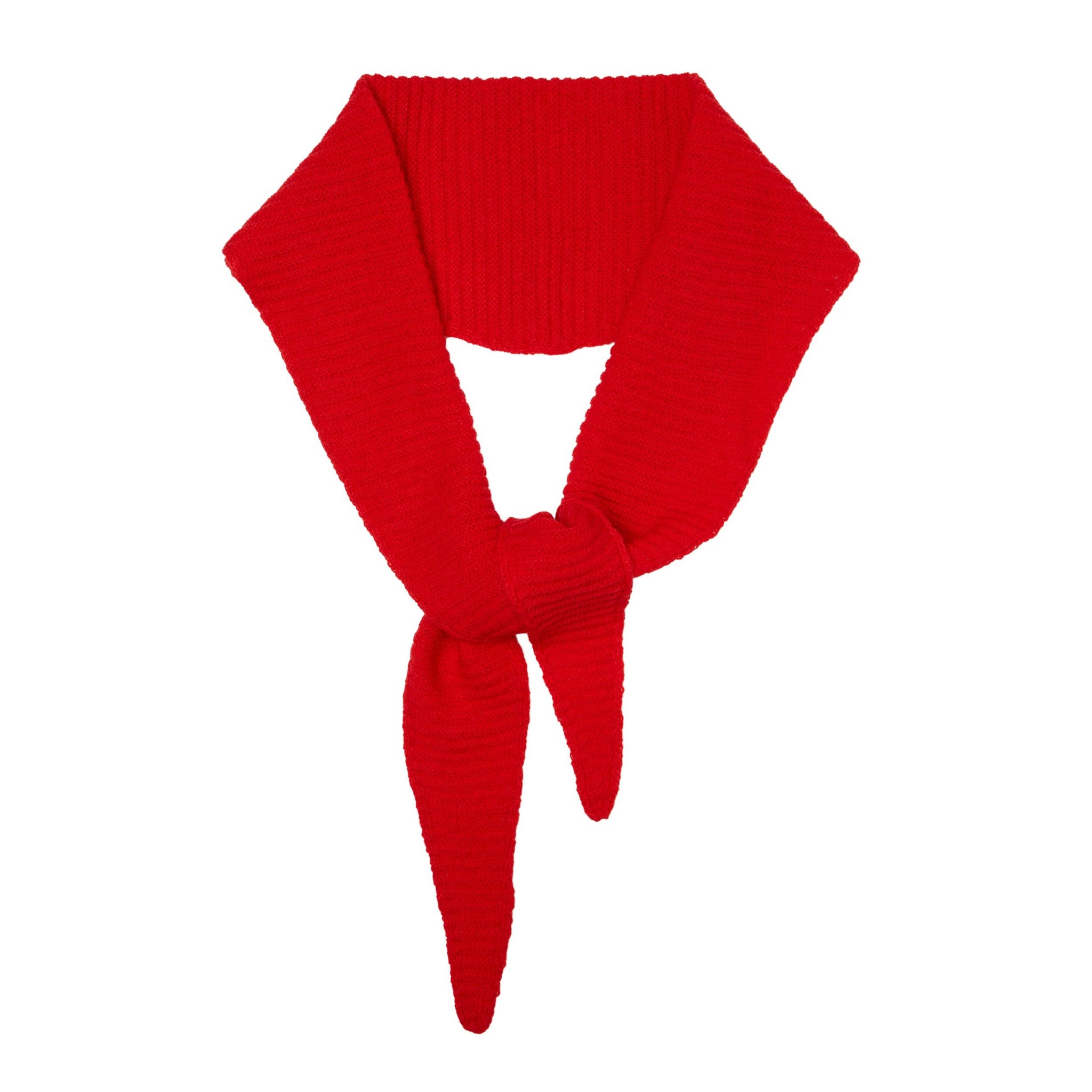 Red Cashmere Plain Diamond Skinny Scarf