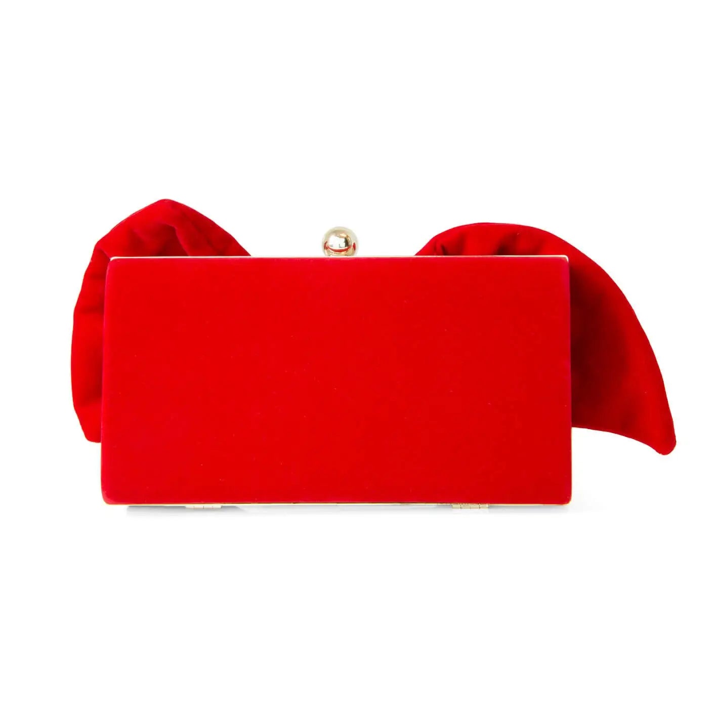 Bow Red Velvet bag