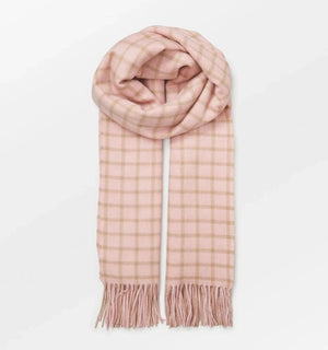Beck Söndergaard Crystal check pink scarf - MADE THE EDIT