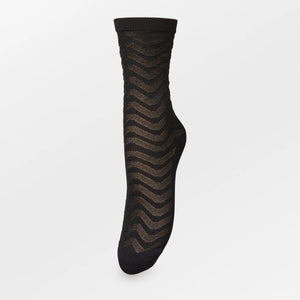 Mina Glitter Black Sock