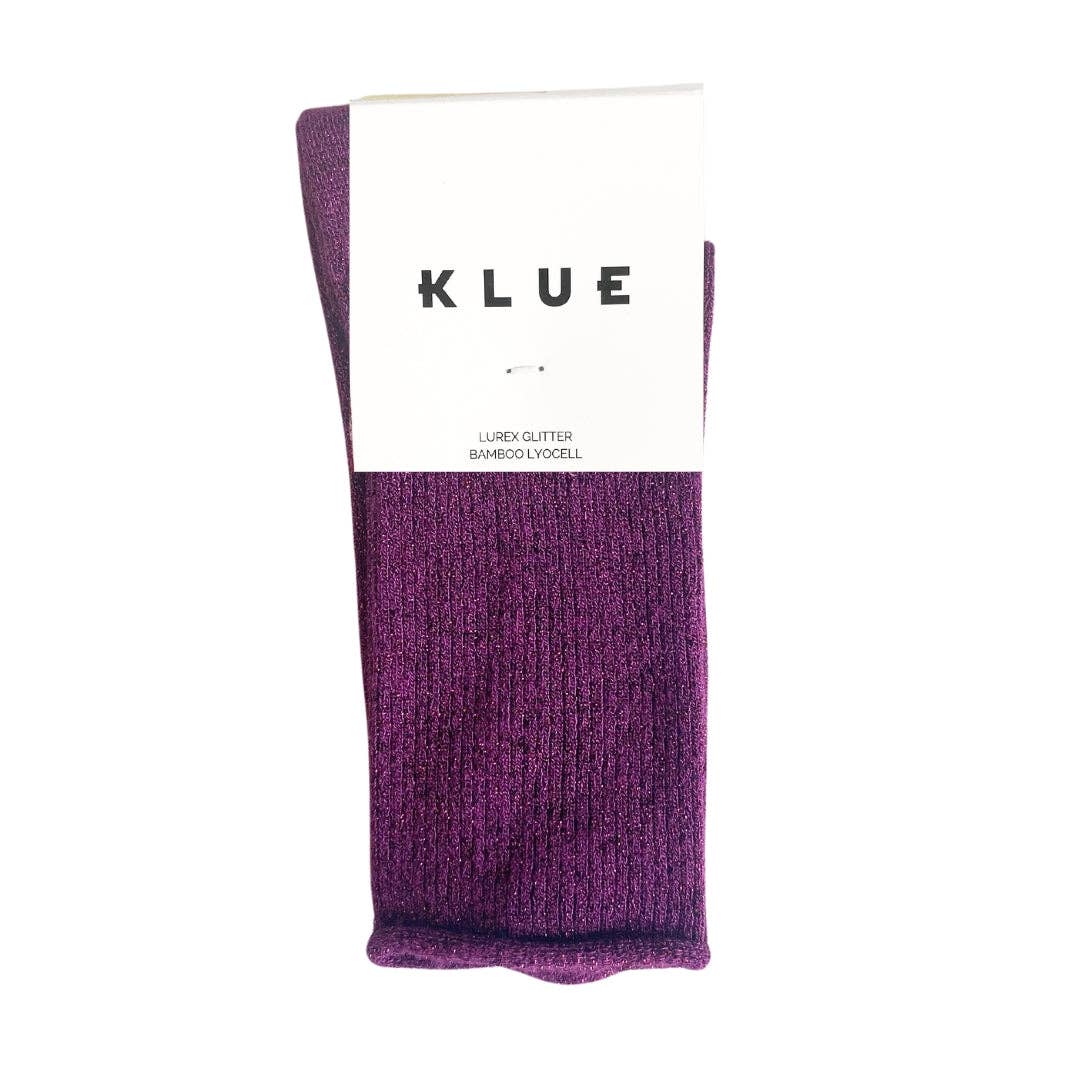 KLUE  Purple Glitter socks