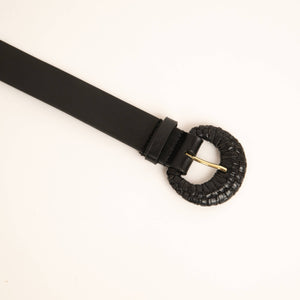black leather belt 4cm 